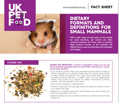 Dietary Formats & Definitions For Small Mammals | UK Pet Food