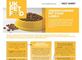 Pet food labels have nothing to hide UK Pet Food